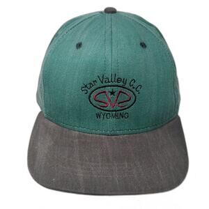 Imperial Headwear Baseball Cap Green One Size Strapback Star Valley CC WY Hat